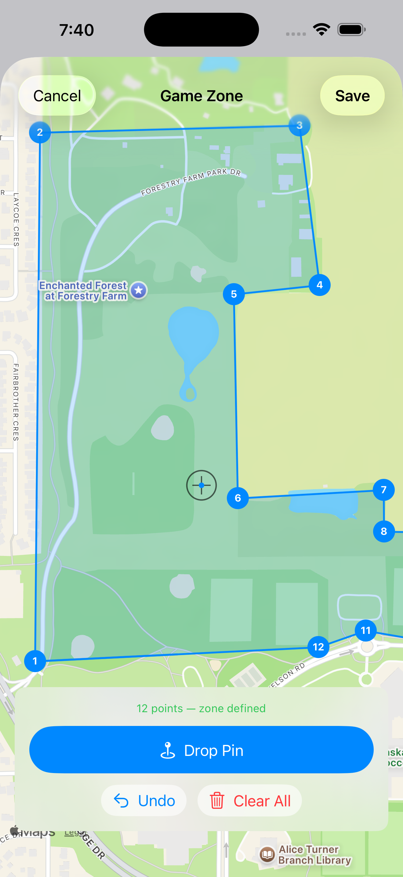 Game zone map editor